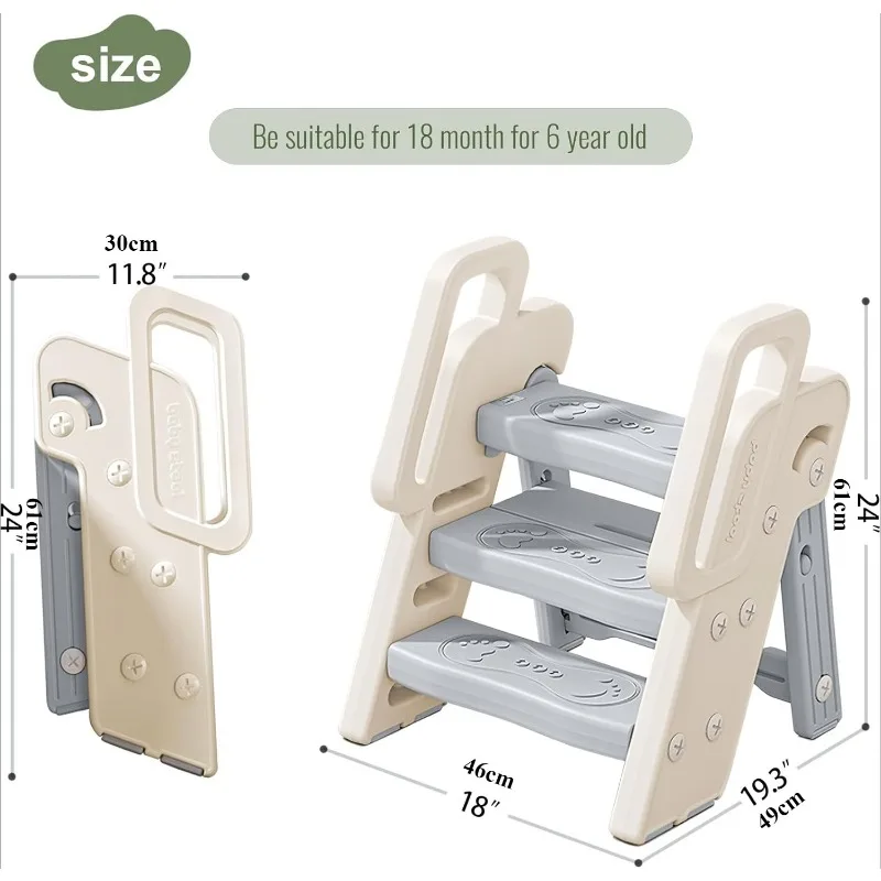 Taburete de 3 escalones con as - Toddler Learning Tower reseña y precio