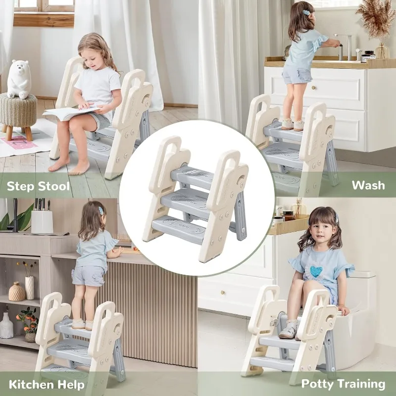 Taburete de 3 escalones con as - Toddler Learning Tower reseña y precio